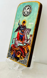 Saint George Turquoise Icon
