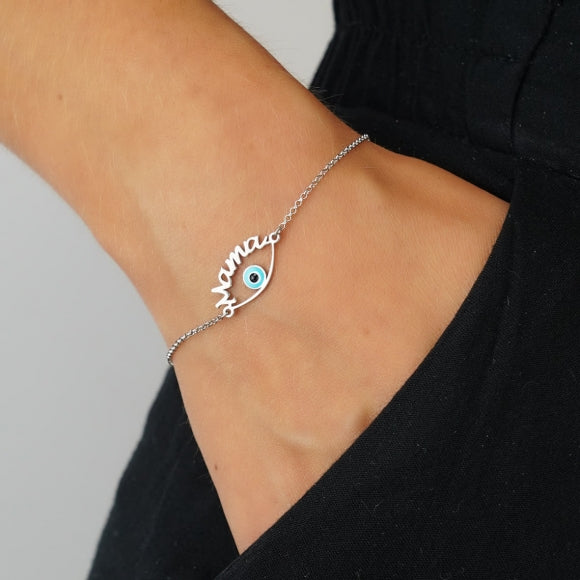 Mama Silver Mati Bracelet