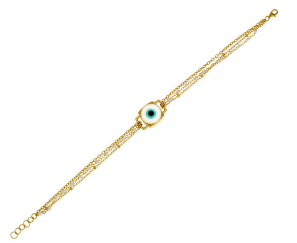 Gold Mati Beaded Bracelet