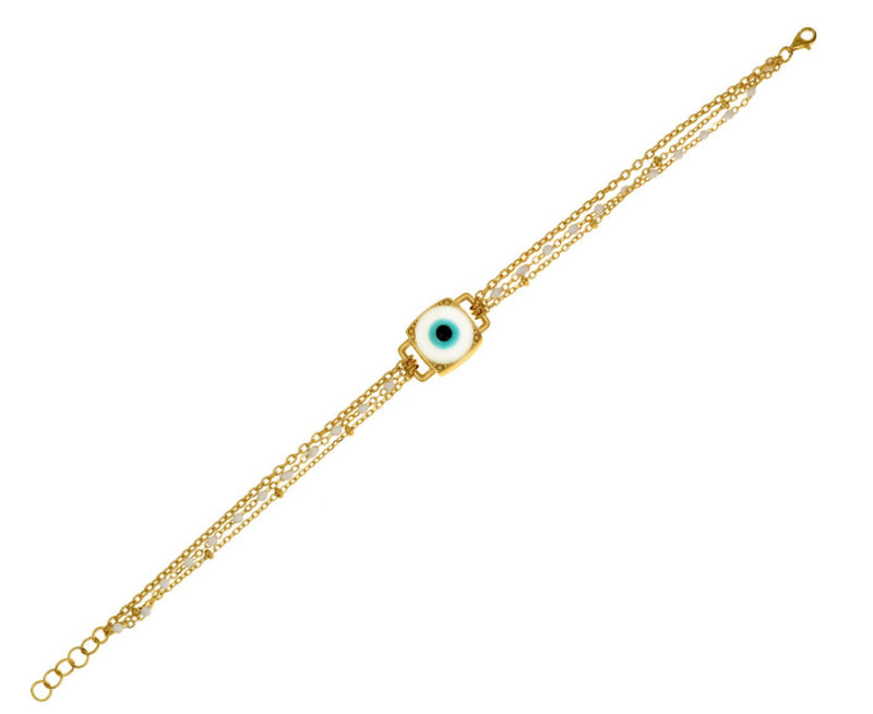 Gold Mati Beaded Bracelet