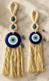 Hanging Mati Tassel Charm - Navy