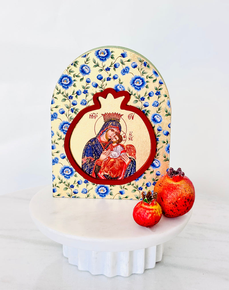 Panayia & Baby Pomegranate Icon