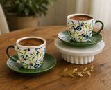 Olive and Mati Cappuccino Mug with Saucer