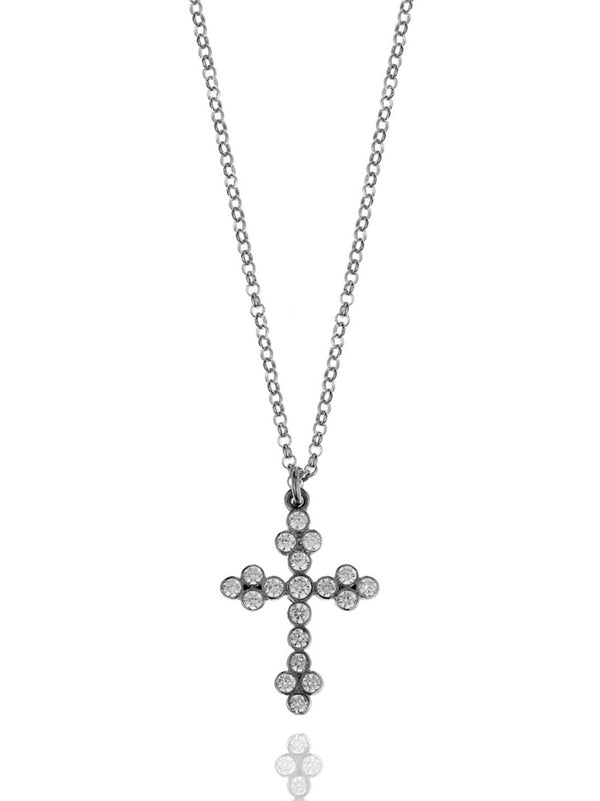 Stella Silver Cross Necklace