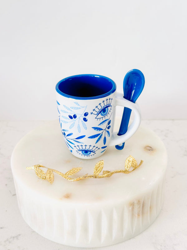 Olive Branch and Mati Espresso Mug with Spoon
