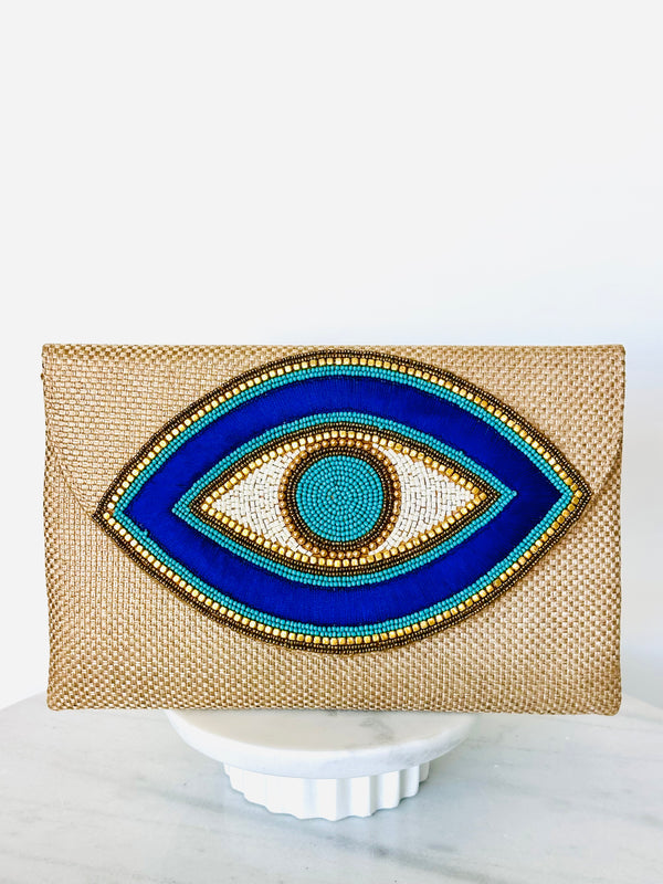 Envelope Beaded Mati Clutch
