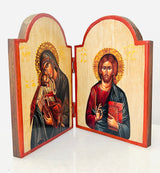 Panayia & Jesus Book Icon - Beige