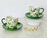 Olive and Mati Cappuccino Mug with Saucer