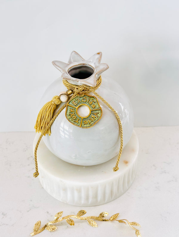 Greek Wishes Wreath Pendant Pomegranate - Large