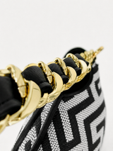 Meander Shoulder Bag with Gold Chain