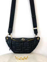Meander Embossed Crossbody Bag