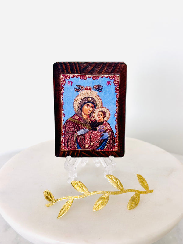 Panayia & Baby Jesus Mini Icon