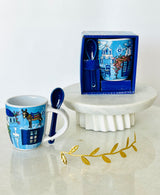 Greek Village Donkey Espresso Cup with Spoon