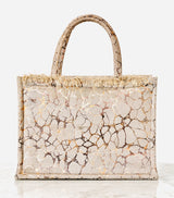 Sorena Beige Gold Large Tote Bag