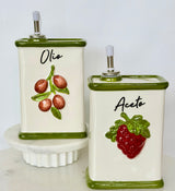 Olive Oil & Vinegar Ceramic Pourer