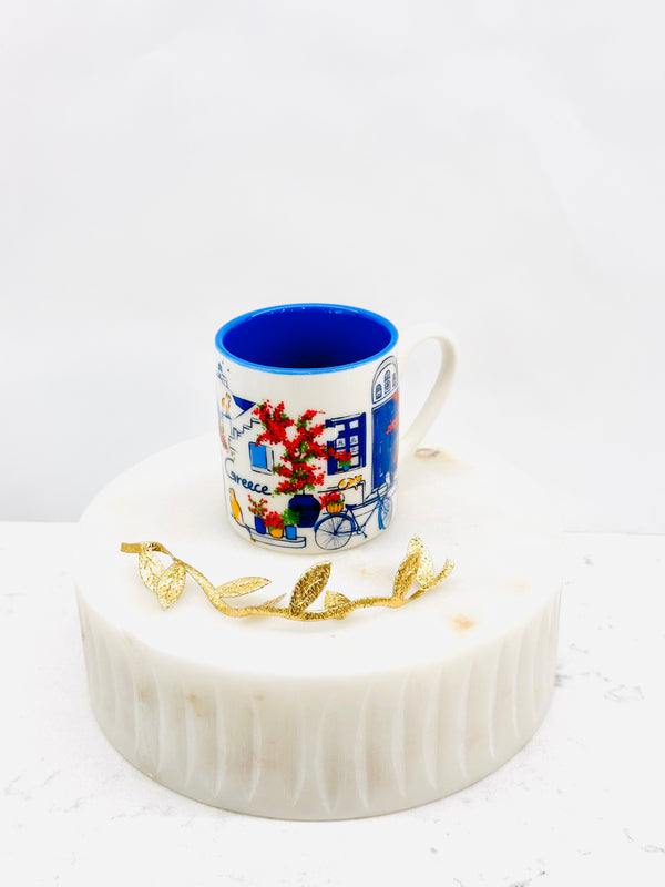 Greek Door and Bougainvillea Espresso Mug