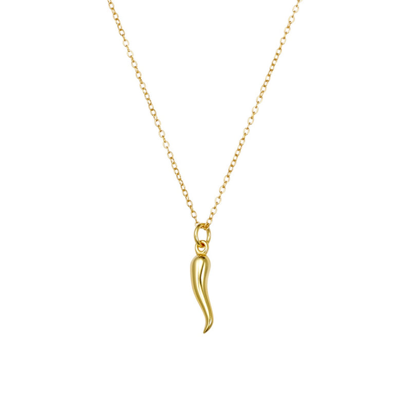 Gold Cornicello Pendant Necklace