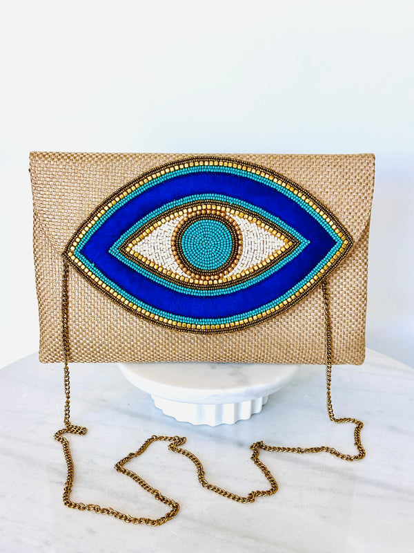 Envelope Beaded Mati Clutch