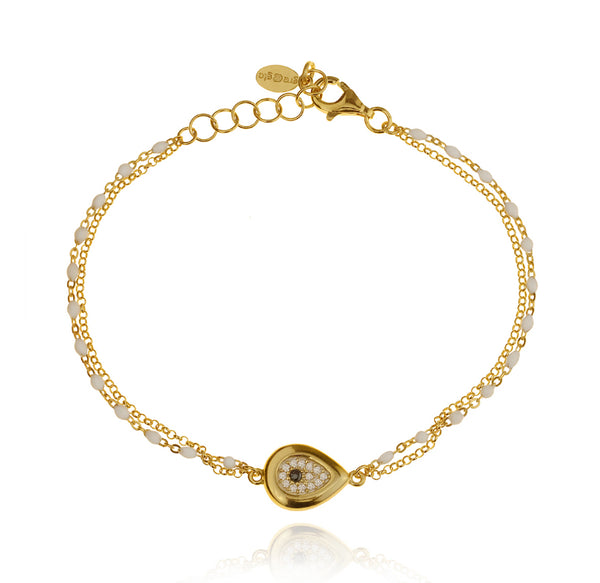Gold Mati Beaded Bracelet