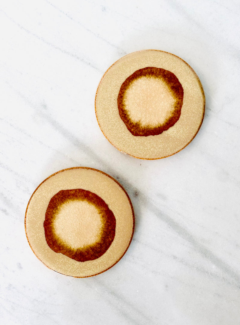 Natural Two Tone Ceramic Coaster