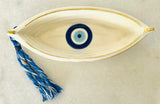 Golden Cobalt Mati Boat with Tassels Decor