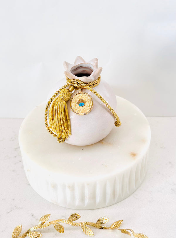 Gold & Turquoise Pendant Pomegranate