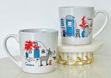 Large Donkey and Cat Mug with Interior Design