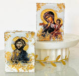 Gold Leaf Panayia & Jesus Icon