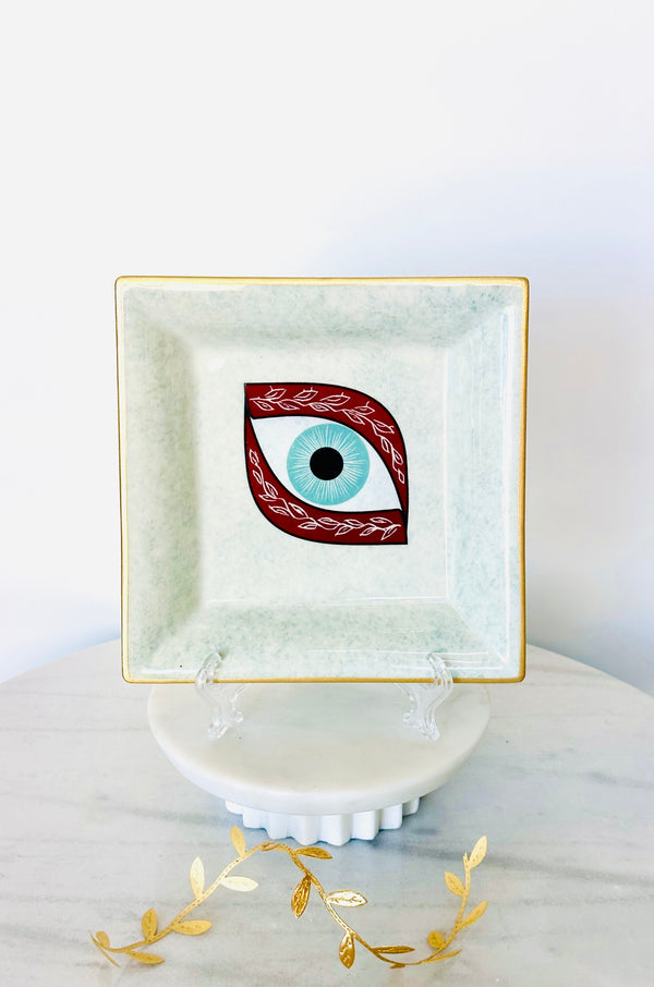 Ceramic Mati Trinket Plate - Sage