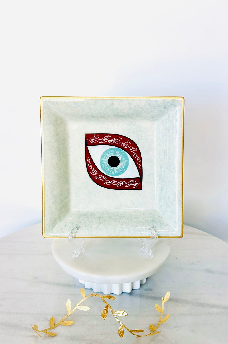 Ceramic Mati Trinket Plate - Sage