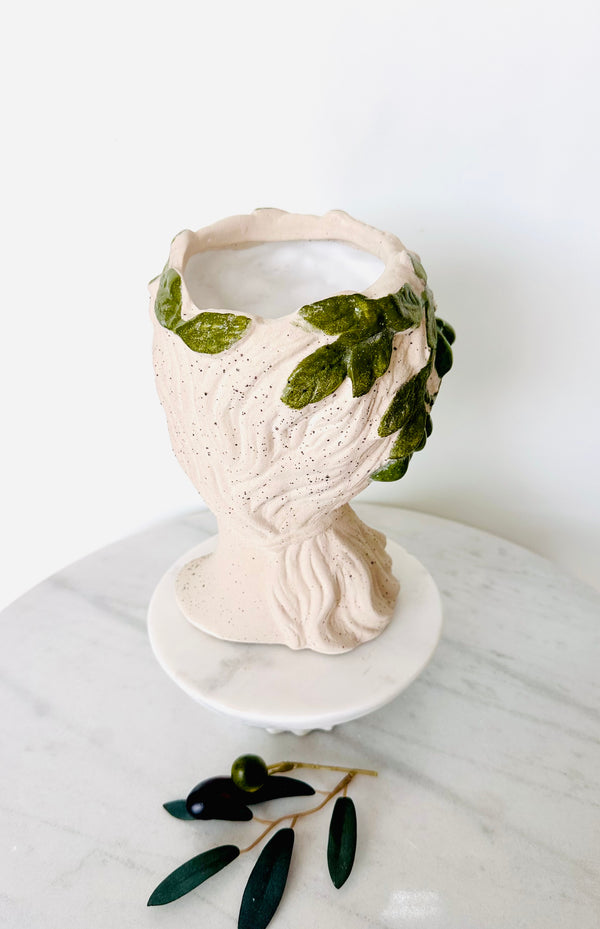 Grecian Lady Vase with Olive