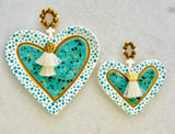 Ceramic Turquoise Heart Decor