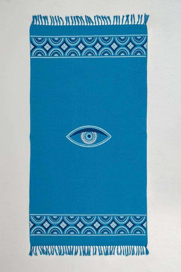 Turquoise Beach Towel with Mati