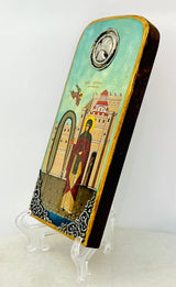 Saint Irene Chrysovalantou Turquoise Icon