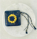Gold Olive Wreath Paperweight & Decor