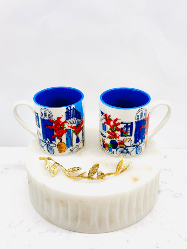 Greek Door and Bougainvillea Espresso Mug