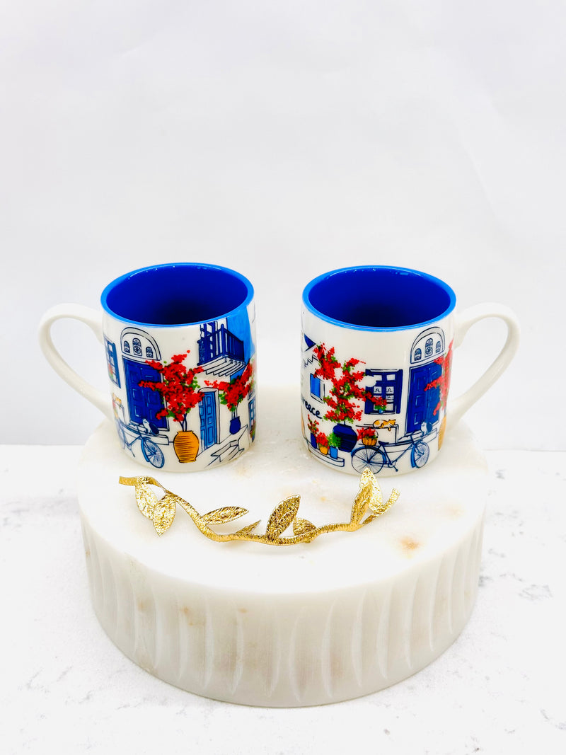 Greek Door and Bougainvillea Espresso Mug
