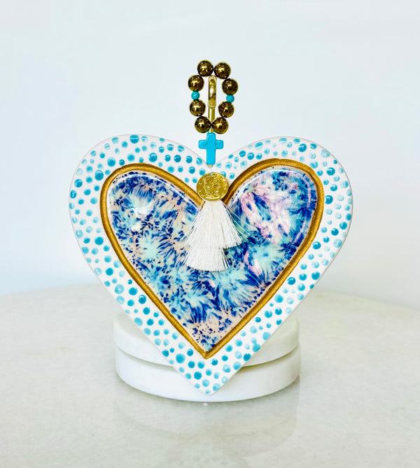 Ceramic Heart Decor - Multi