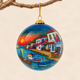 Handcrafted Greek Island Glass Christmas Bauble