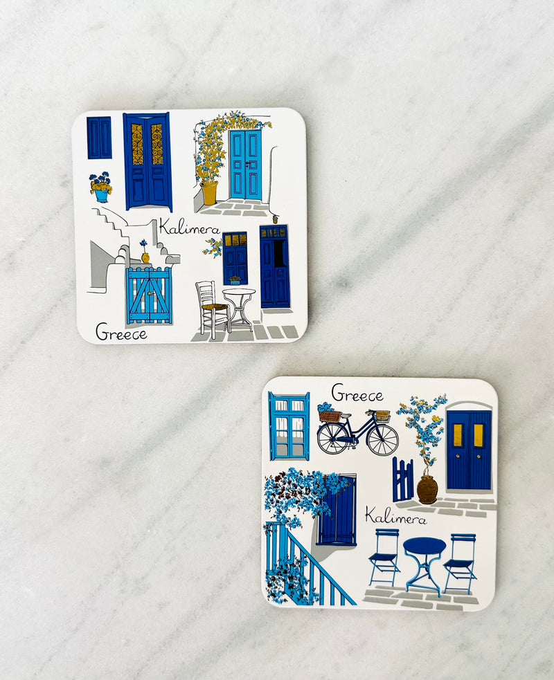Kalimera Greek Island Coaster 2pk
