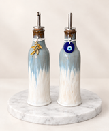 Tall Grecian Olive Oil Dispenser - Olive Branch or Mati Decor