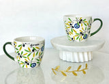 Olive and Mati Cappuccino Mug with Saucer