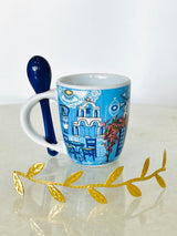 Greek Village Donkey Espresso Cup with Spoon