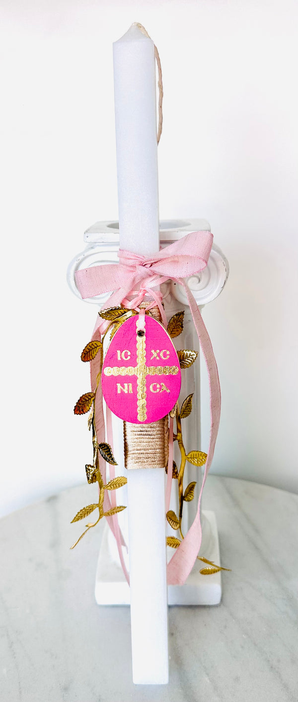 Pink NIKA Ceramic Pendant Easter Lambatha