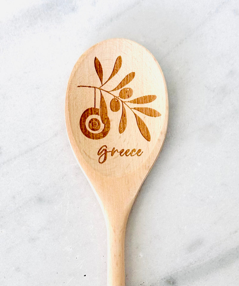 Greek Inspired Wooden Spoon
