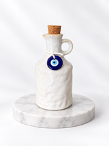 White Olive Oil Dispenser - Olive Branch or Mati Decor