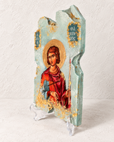 Saint Fanourios Icon - Turquoise