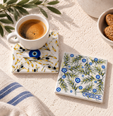 Olive Branch Mati Ceramic Coaster