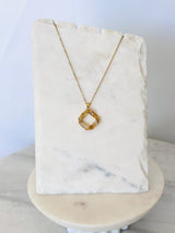 Greek Key Necklace - Gold