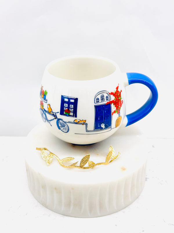 Greek Island Round Mug